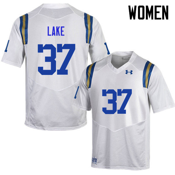 Women #37 Quentin Lake UCLA Bruins Under Armour College Football Jerseys Sale-White